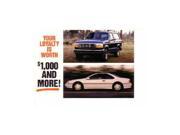 1992 Ford Bronco Thunderbird Post Card Sales Piece Advertisement Mailer