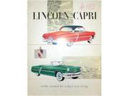 1952 Lincoln Capri Sales Brochure Literature Book Piece Advertisement Options