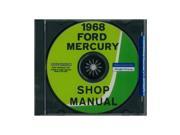 1968 Ford Galaxie Ltd Mercury Shop Service Repair Manual CD Engine Electrical