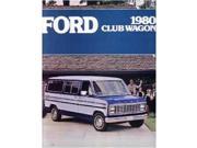 1980 Ford Econoline Club Wagon Sales Brochure Literature Piece Advertisement