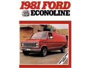 1981 Ford Econoline Sales Brochure Literature Book Piece Dealer Advertisement