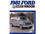 1981 Ford Econoline Club Wagon Sales Brochure Literature Piece Advertisement