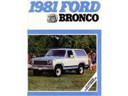 1981 Ford Bronco Sales Brochure Literature Book Piece Dealer Advertisement