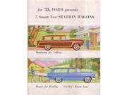 1955 Ford Station Wagon Sales Folder Literature Book Options Specifications