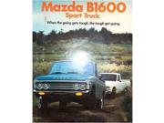 1973 Mazda B 1600 Sales Brochure Literature Book Piece Options Specs