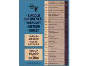 1960 1961 1962 1963 1964 Lincoln Mercury Part Numbers Book List Interchange