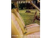 1982 Mercury Zephyr Sales Brochure Literature Book Advertisement Options Specs