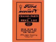 1938 1939 1940 1941 Ford Mercury Parts Numbers Book List Guide Interchange OEM