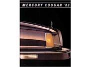 1983 Mercury Cougar Sales Brochure Literature Book Advertisement Options Specs