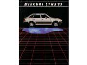 1983 Mercury Lynx Sales Brochure Literature Book Advertisement Options Specs