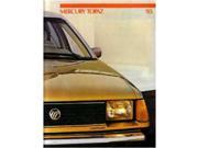 1985 Mercury Topaz Sales Brochure Literature Book Advertisement Options Specs