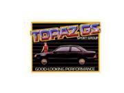 1985 Mercury Topaz Post Card Sales Piece Literature Book Advertisement Specs