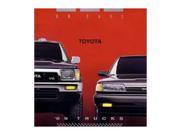 1989 Toyota Sales Brochure Literature Book Options Specifications Colors