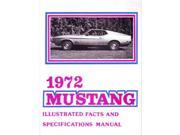 1972 Ford Mustang Facts Features Sales Brochure Literature Options Colors Specs