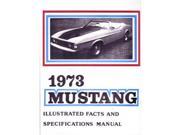 1973 Ford Mustang Facts Features Sales Brochure Literature Options Colors Specs