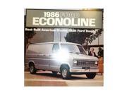 1986 Ford Econoline Sales Brochure Literature Piece Advertisement Specifications