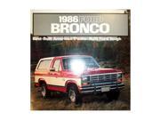 1986 Ford Bronco Sales Brochure Literature Piece Advertisement Specifications
