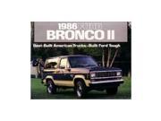 1986 Ford Bronco Il Sales Brochure Literature Piece Advertisement Specifications
