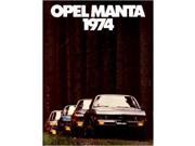 1974 Opel Manta Sales Brochure Literature Book Advertisement Options Specs