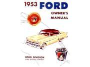 1953 Ford Passenger Car Owners Manual User Guide Reference Operator Book Fuses