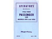 1946 Ford Passenger Car Owners Manual User Guide Reference Operator Book Fuses
