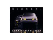 1989 Hyundai Sonata Excel Sales Brochure Literature Book Piece Advertisement