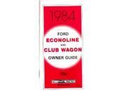 1984 Ford Econoline Van Club Wagon Owners Manual User Guide Operator Book Fuses