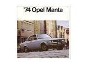 1974 Opel Manta Sales Brochure Literature Book Piece Advertisement Specs Options