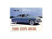 1951 Ford Sales Brochure Literature Book Piece Advertisement Specs Options