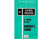 1981 Ford C Series Truck Owners Manual User Guide Reference Operator Book Fuses