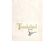 1961 Ford Thunderbird Sales Brochure Literature Book Piece Advertisement Specs