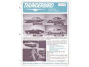 1972 Ford Thunderbird Sales Brochure Literature Book Piece Advertisement Options
