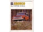 1966 Ford Bronco Sales Brochure Literature Book Piece Advertisement Options