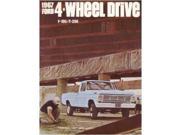 1967 Ford F100 F150 F250 4Wd Truck Sales Brochure Literature Book Piece Options