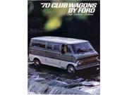 1970 Ford Econoline Club Wagon Sales Brochure Literature Piece Advertisement