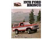 1978 Ford Bronco Sales Brochure Literature Book Piece Advertisement Options