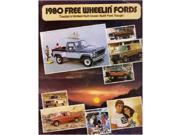 1980 Free Wheeling Fords Sales Brochure Literature Book Piece Advertisement