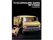 1971 Ford Econoline Sales Brochure Literature Book Piece Advertisement Options
