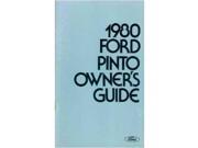 1980 Ford Pinto Owners Manual User Guide Reference Operator Book Fuses Fluids