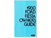 1980 Ford Fiesta Owners Manual User Guide Reference Operator Book Fuses Fluids