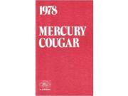 1978 Mercury Cougar Owners Manual User Guide Reference Operator Book Fuses