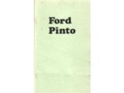 1974 Ford Pinto Owners Manual User Guide Reference Operator Book Fuses Fluids