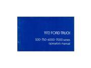 1972 Ford Medium Truck 500 750 6000 7000 Owners Manual User Guide Operator Book