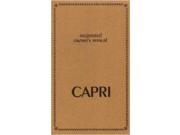 1971 Mercury Capri Owners Manual User Guide Reference Operator Book Fuses
