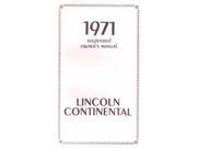 1971 Lincoln Continental Owners Manual User Guide Reference Operator Book Fuses