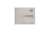 2005 Nissan Maxima Owners Manual User Guide Reference Operator Book Fuses Fluids