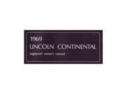 1969 Lincoln Continental Owners Manual User Guide Reference Operator Book Fuses