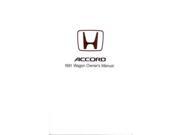 1991 Honda Accord Wagon Owners Manual User Guide Reference Operator Book Fuses