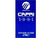 1991 Mercury Capri Owners Manual User Guide Reference Operator Book Fuses Fluids