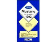 1992 Ford Mustang Owners Manual User Guide Reference Operator Book Fuses Fluids